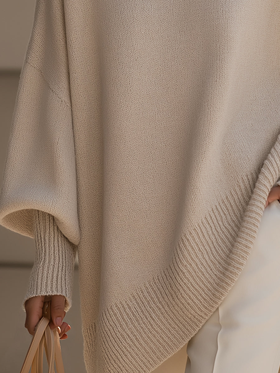Jennifer | Oversized Draped Wide-Neck Sweater — 3