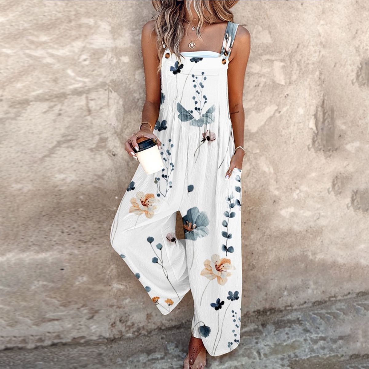 COMFORTABLE PRINTED OVERALLS — 3