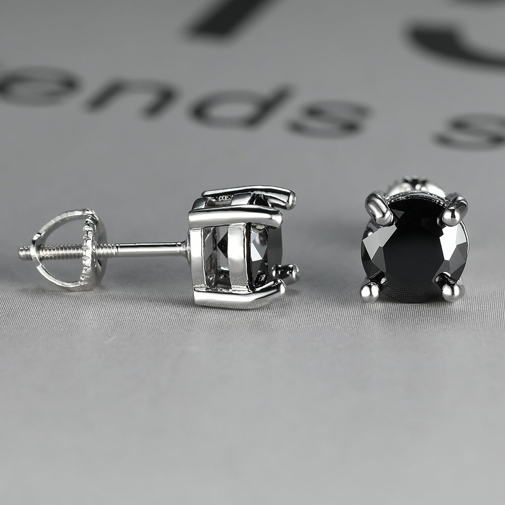 Timeless Synthetic Zircon Stud Earrings — 1