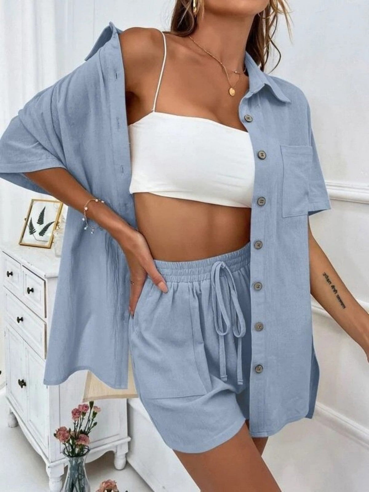 KRISTINE™ – Button-Down Lounge Set — 16