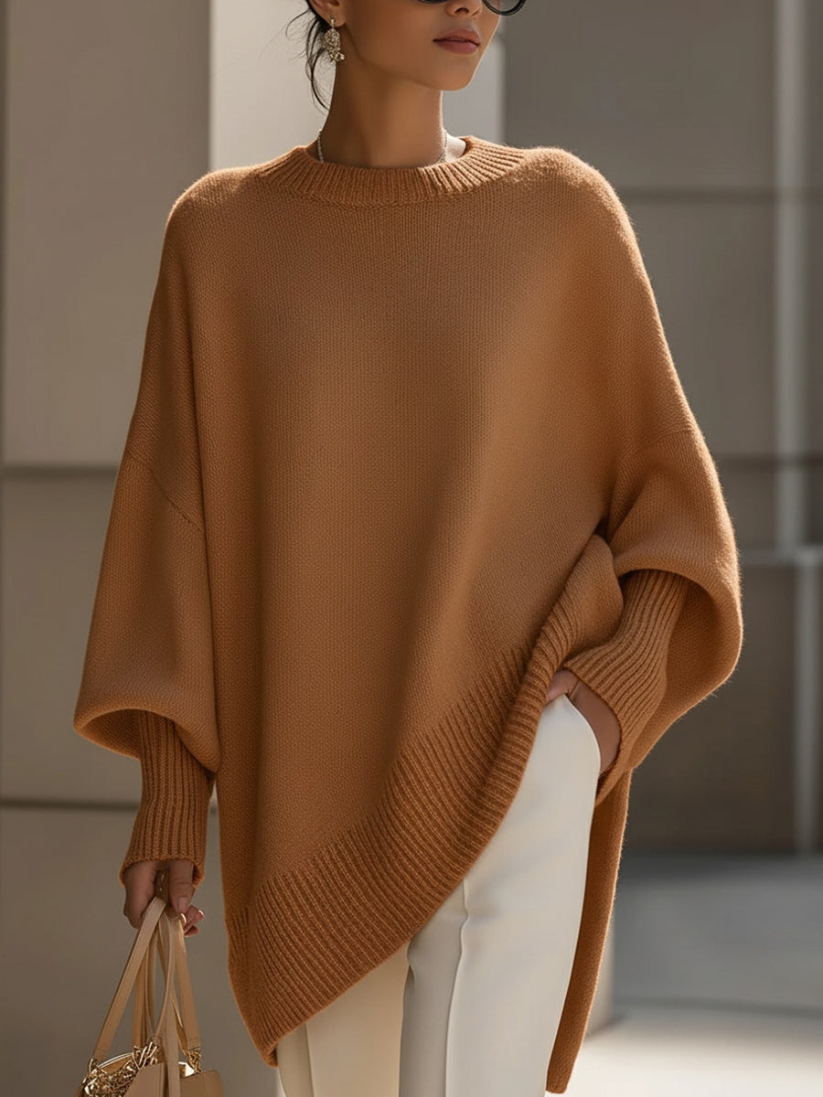 Jennifer | Oversized Draped Wide-Neck Sweater — 11