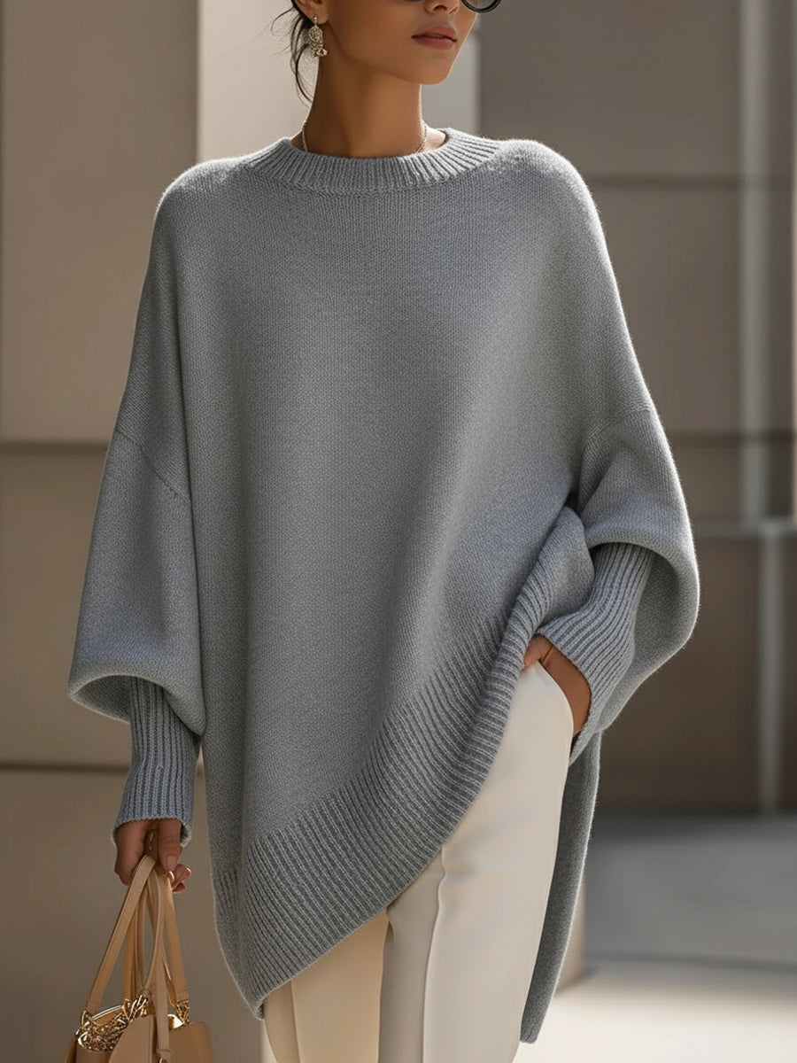 Jennifer | Oversized Draped Wide-Neck Sweater — 9
