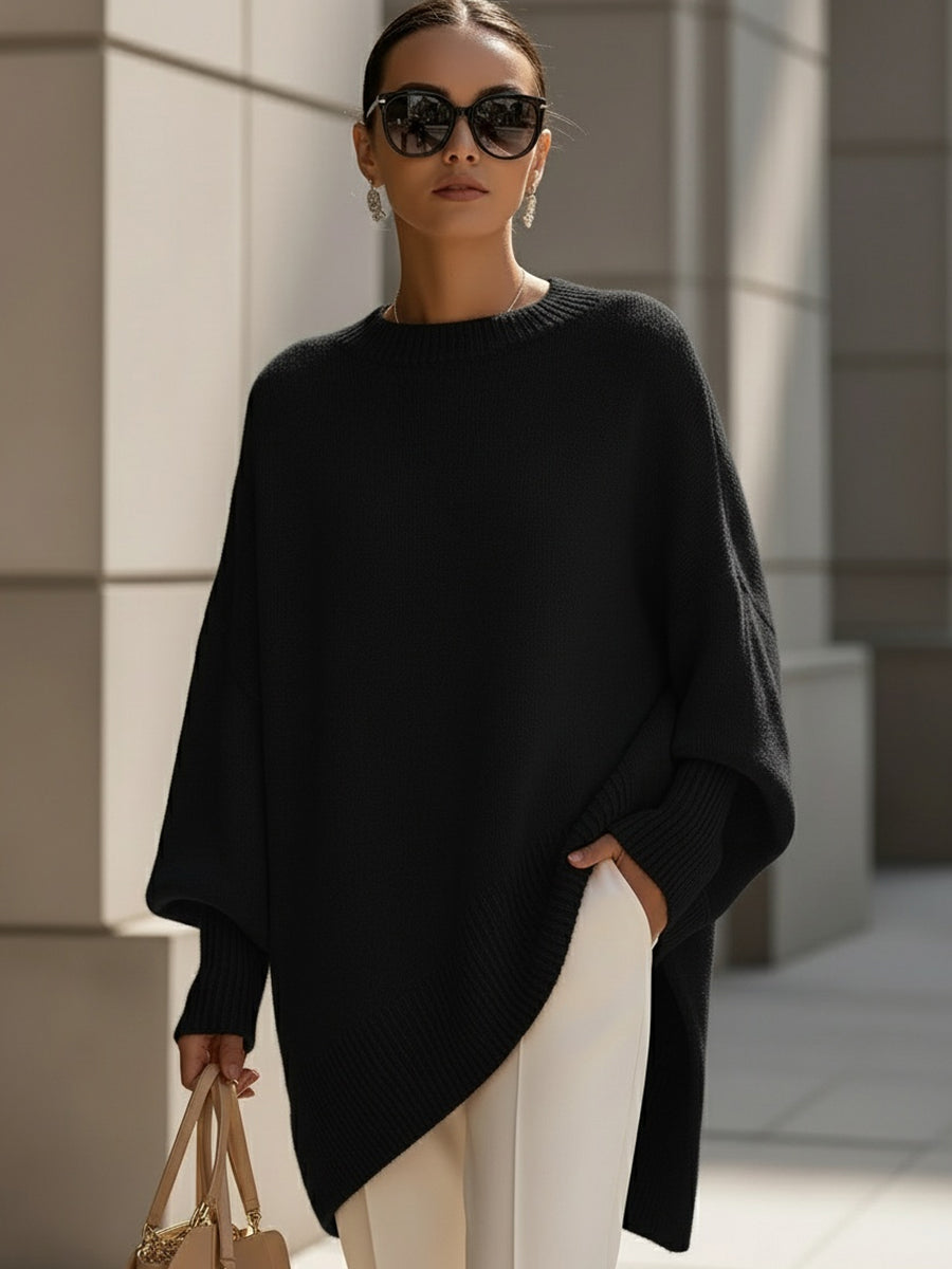 Jennifer | Oversized Draped Wide-Neck Sweater — 6