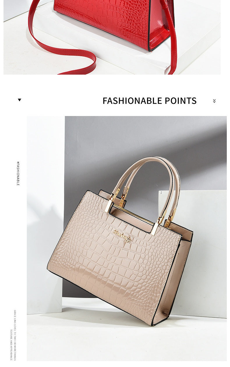 Olivia - Crocodile Pattern Handbag — 10