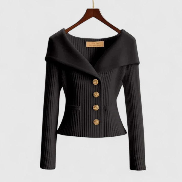 Daphne™ | Flattering Wide-Collar Cardigan — 7
