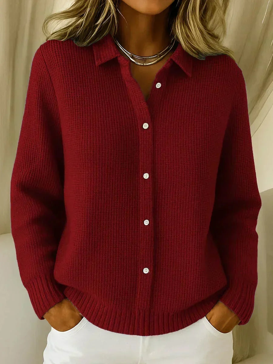 Katrina | Textured Knit Button Cardigan — 2