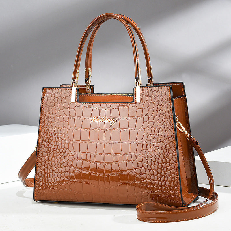 Olivia - Crocodile Pattern Handbag — 8