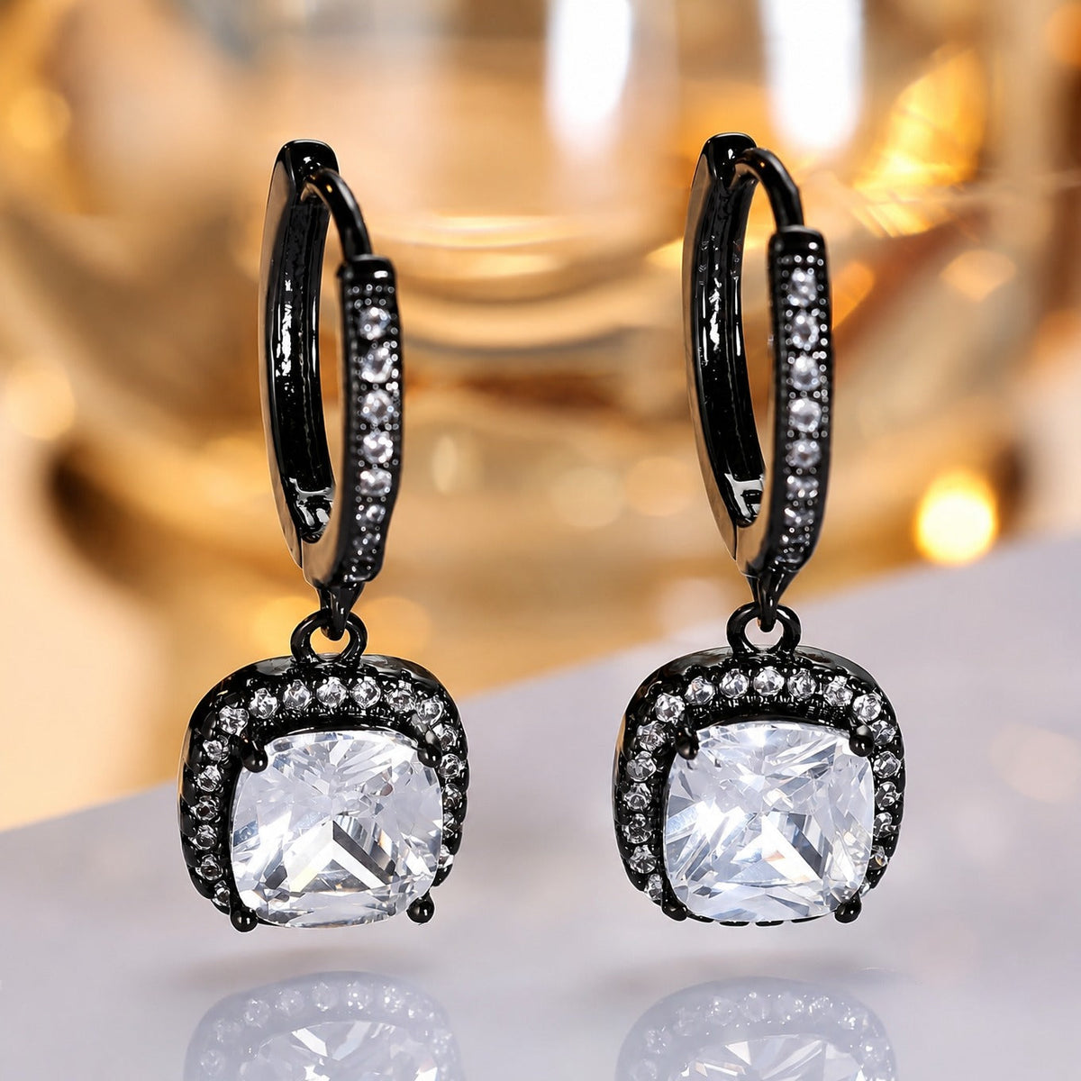 Elegant Gun Black Vintage Earrings — 2