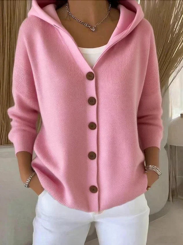 Darienne™ | Hooded Button-Up Knit Cardigan — 1