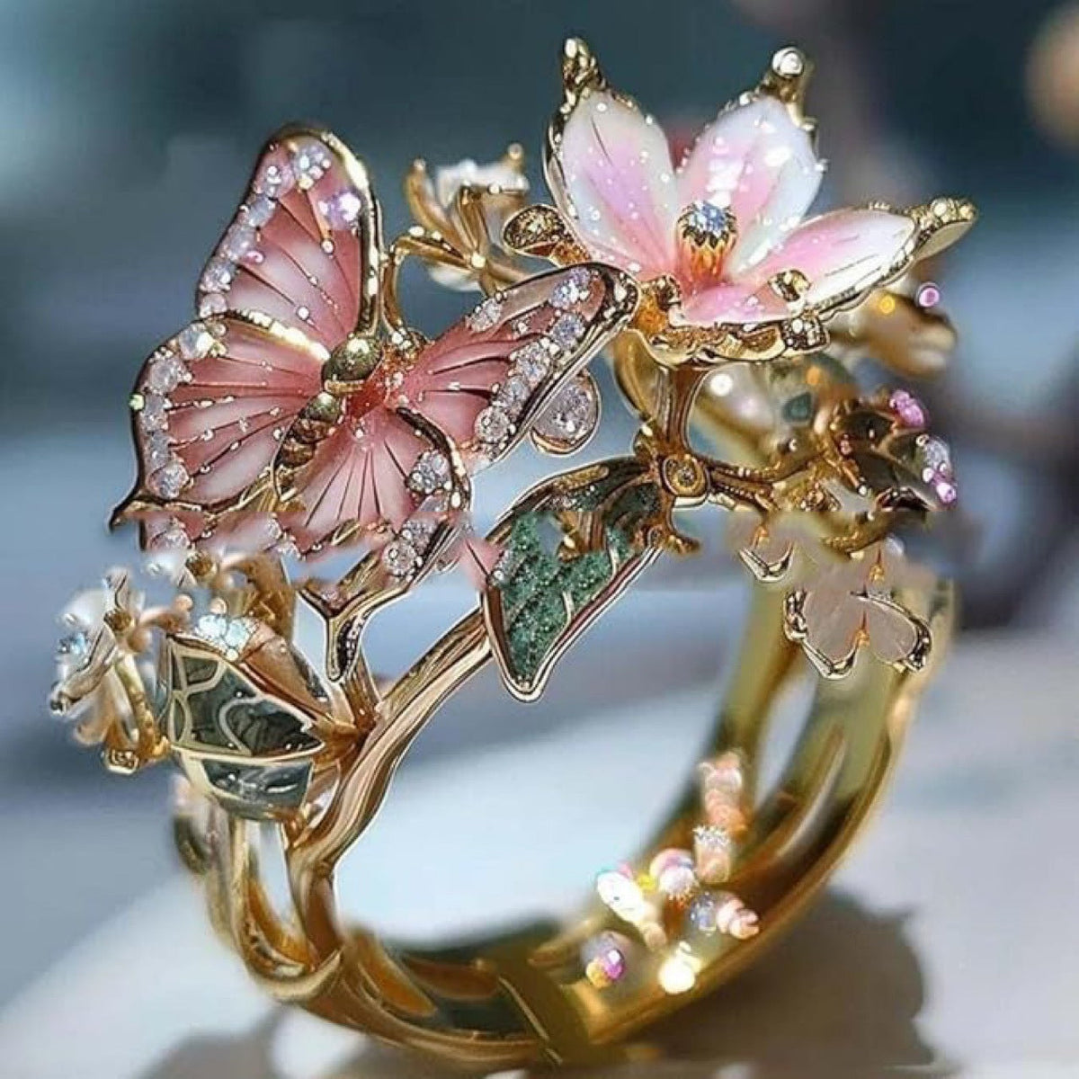 LISA™ - Bright Butterfly Zirconia Ring — 4