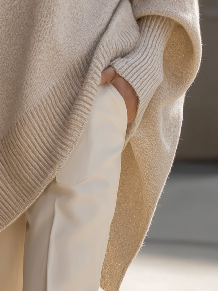 Jennifer | Oversized Draped Wide-Neck Sweater — 5