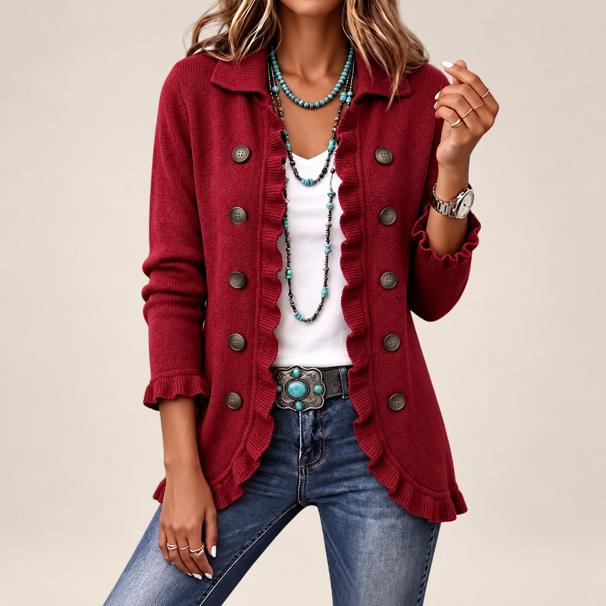 Eve | Classic Ruffle Cardigan — 4