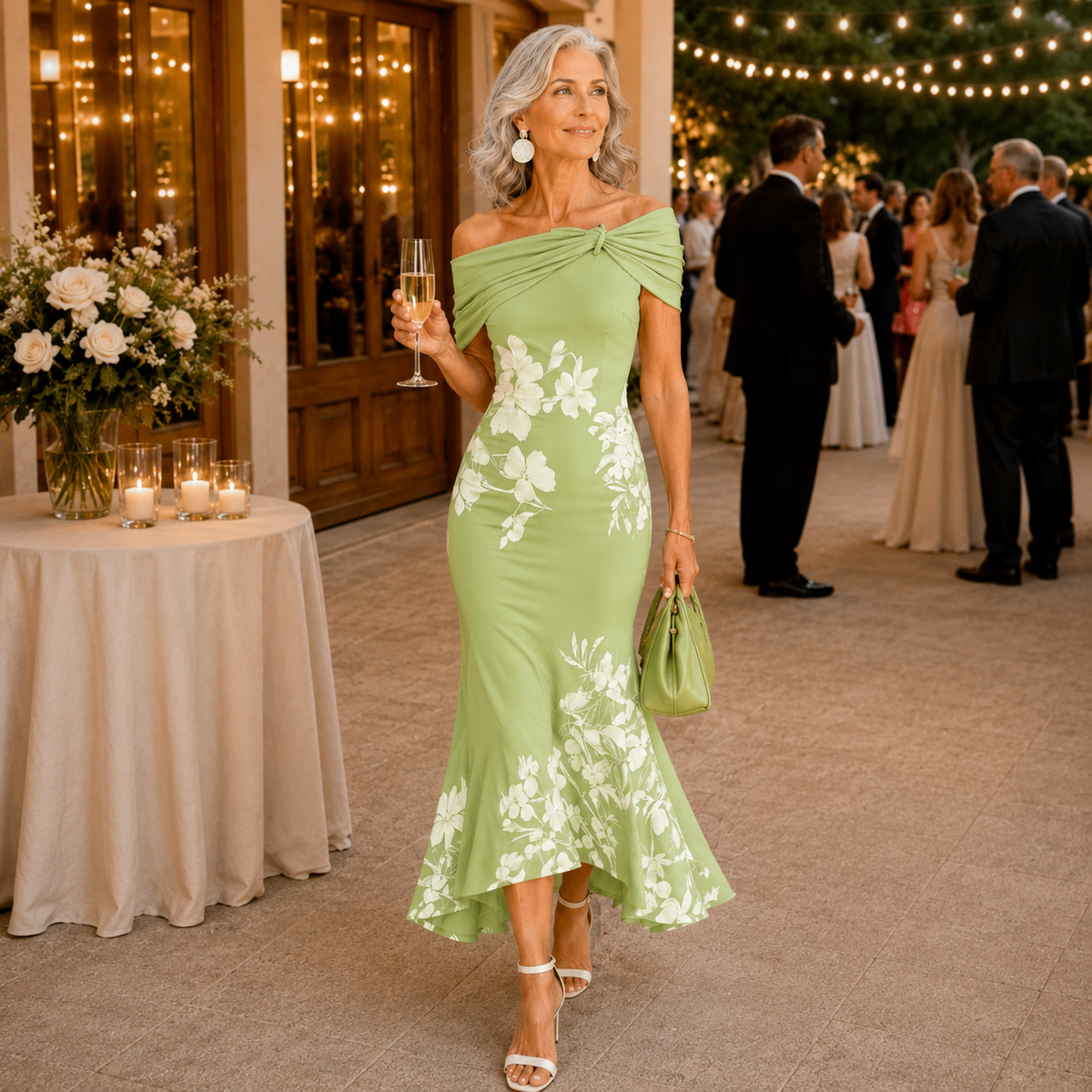 ALTHEA | FLORAL OFF-SHOULDER MIDI DRESS