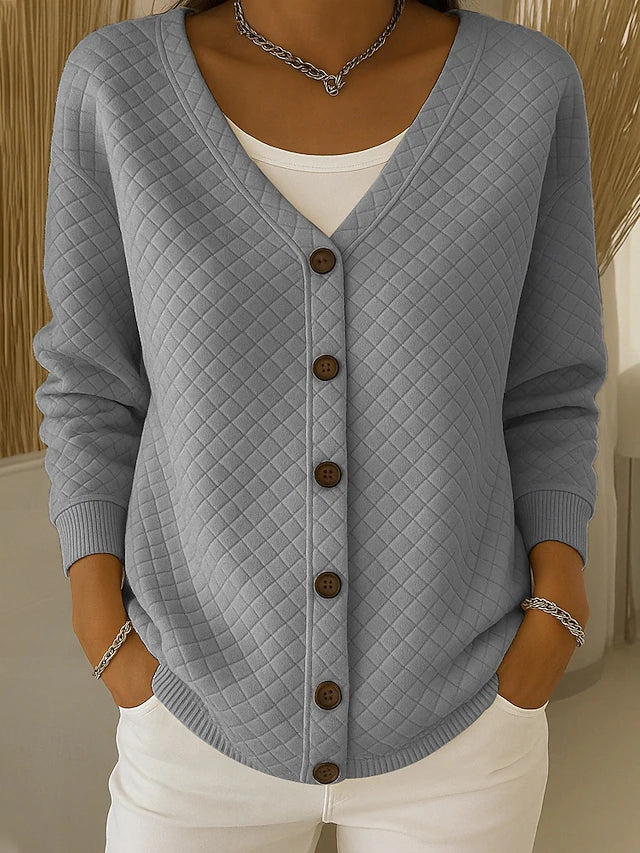 Laverne™ | Quilted Button-Front Cardigan — 5