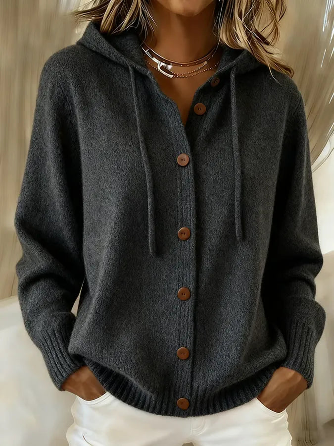 Brenda™ | Cozy Button Cardigan Hoodie — 7