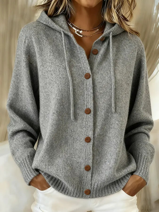 Brenda™ | Cozy Button Cardigan Hoodie — 6