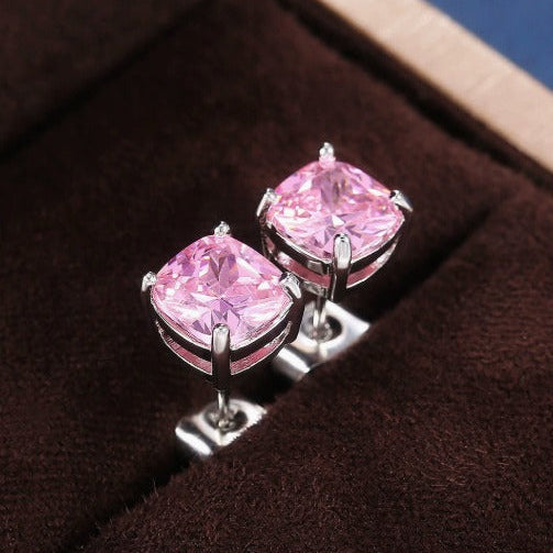Sophisticated Rosé Sapphire Studs — 1