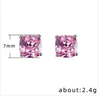 Sophisticated Rosé Sapphire Studs — 3