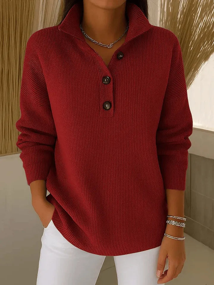Florence™ | V-Neck Polo Sweater — 3