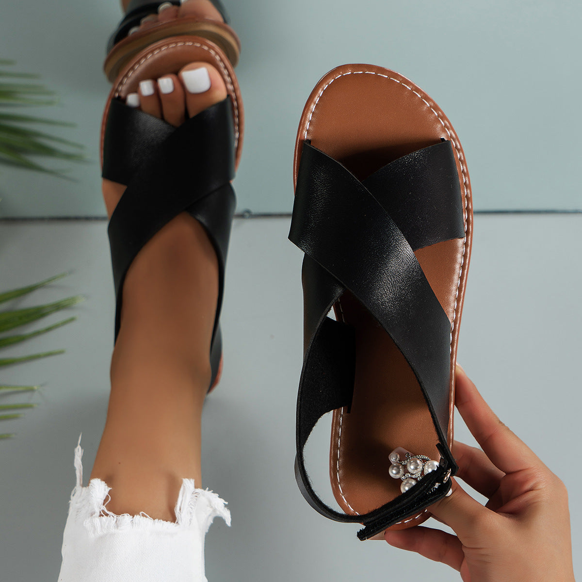 TANYA™ – Criss-Cross Flat Sandals — 4