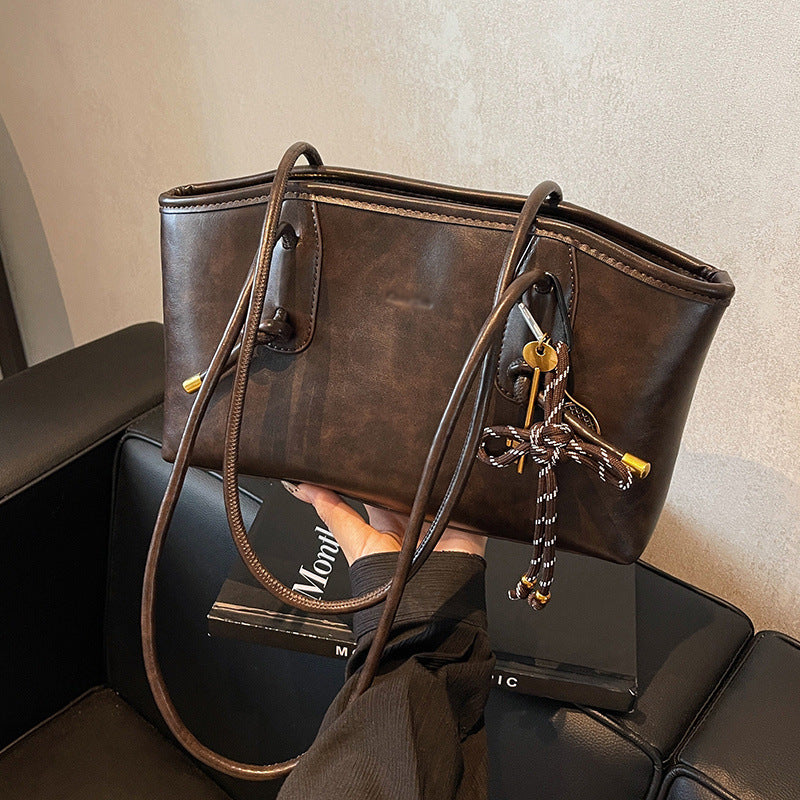 BRIGITTE™ - Vintage Knot-Detail Shoulder Tote Bag — 2