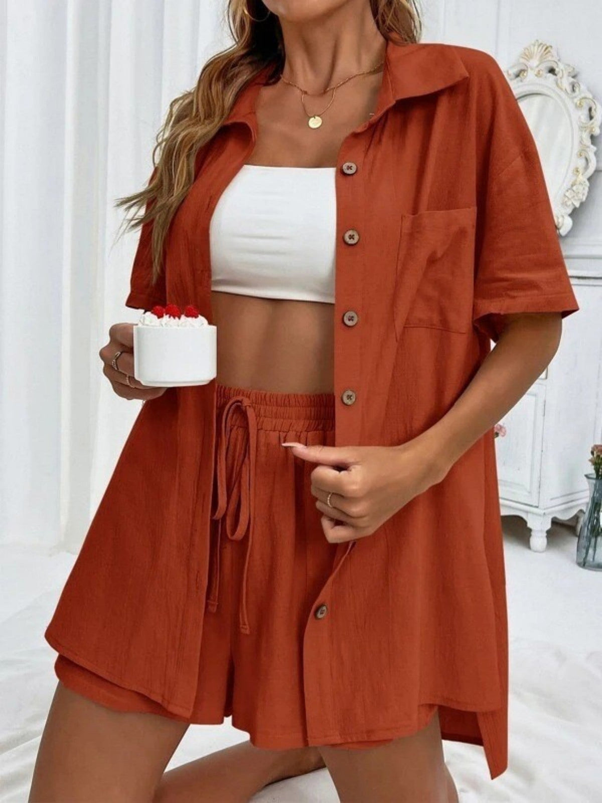 KRISTINE™ – Button-Down Lounge Set — 2