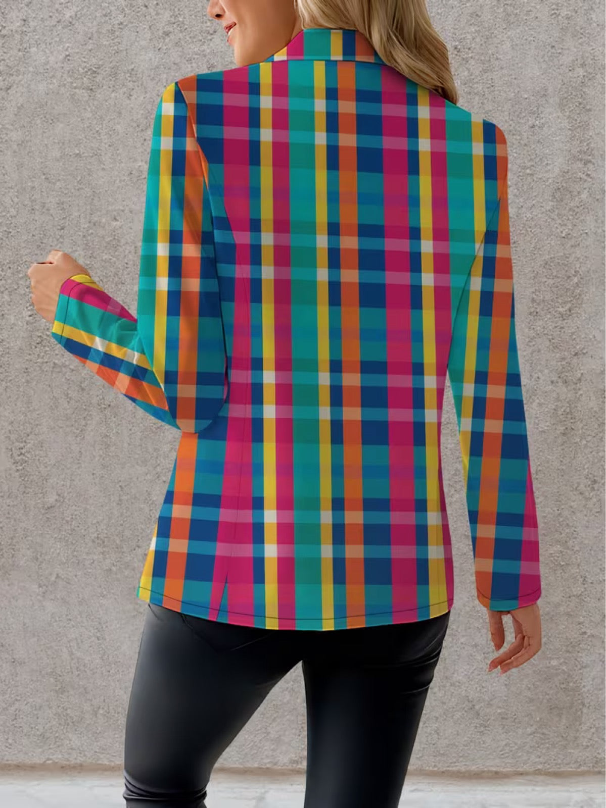 Rosaline™ | Rainbow Plaid Blazer — 6