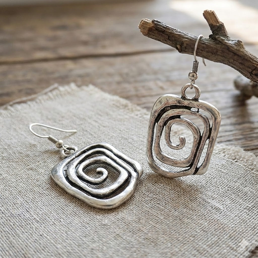 Abstract Swirl Earrings — 2