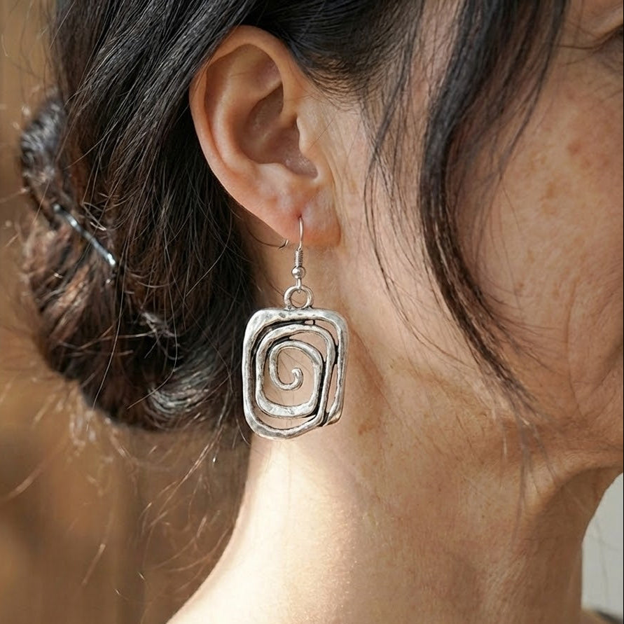 Abstract Swirl Earrings — 3