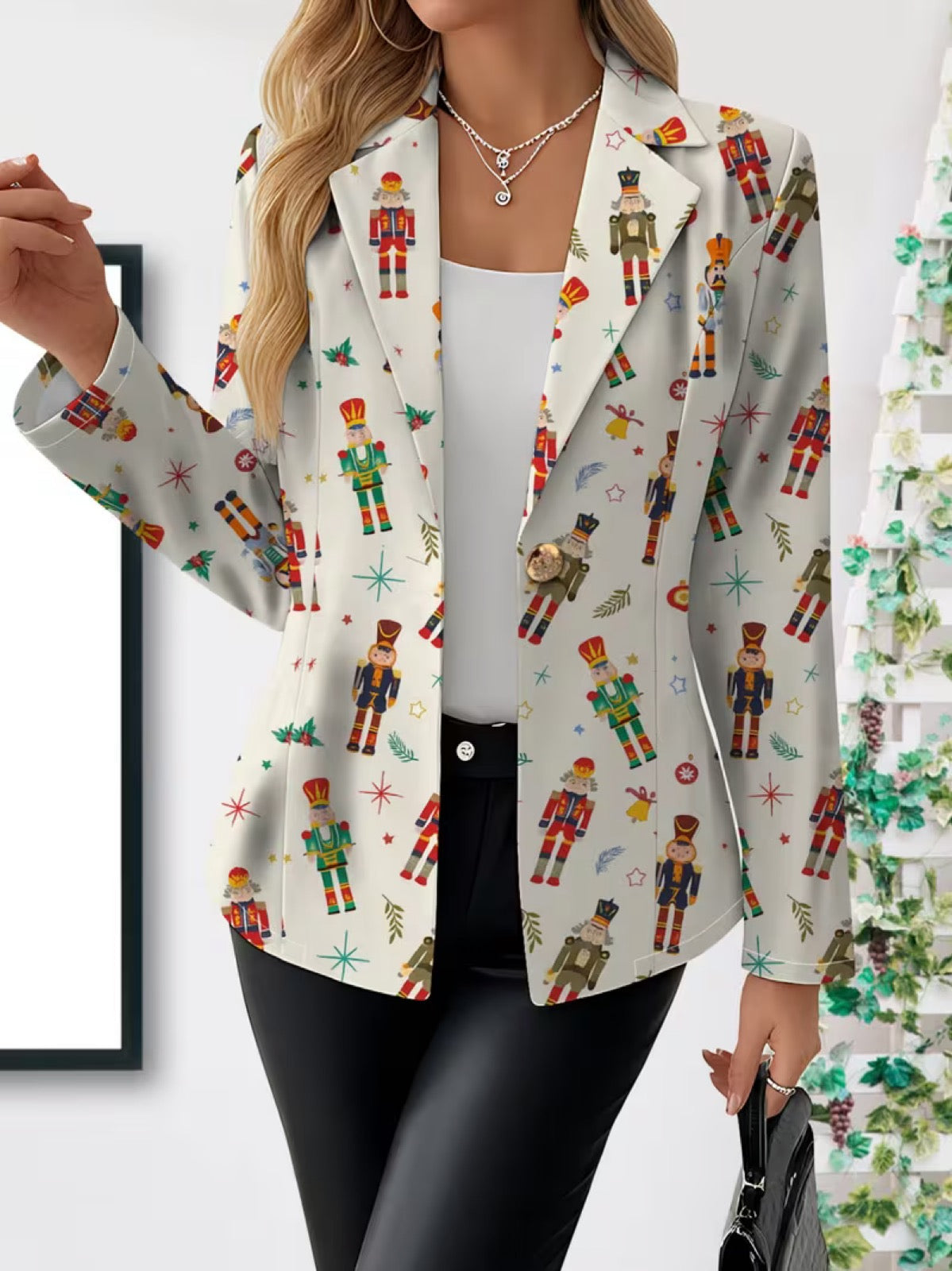 Vivenne™ | Nutcracker Print Blazer — 2
