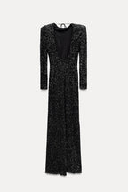 Starry Sequin | Maxi Jurk met Pailletten & Open Rug