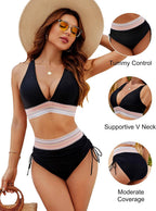 Miss | Jurk Dames Zomer Bikini Kleurblok - Nylon
