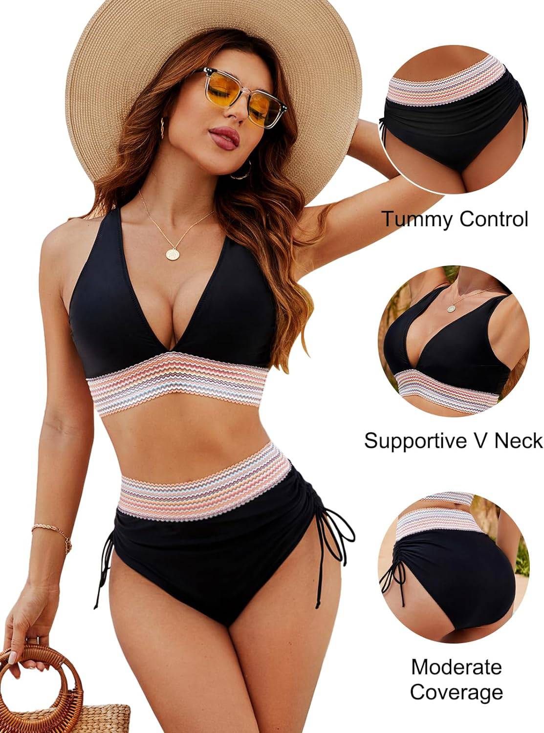 Miss | Jurk Dames Zomer Bikini Kleurblok - Nylon