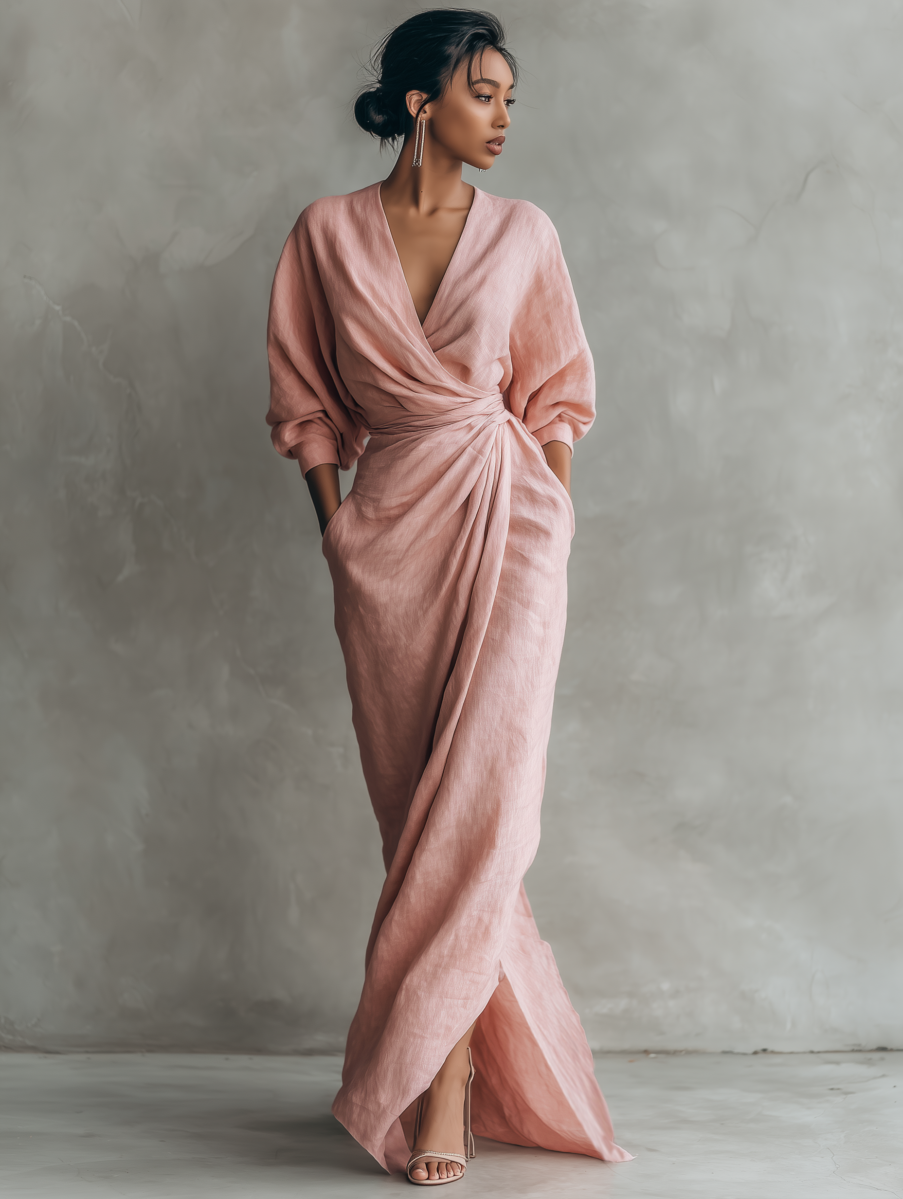 Miss | Jurk Dames Maxi - Linnenmix