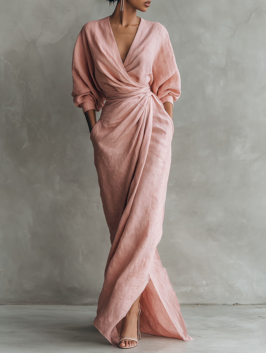Miss | Jurk Dames Maxi - Linnenmix