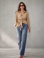 Miss | Blouse Dames Loose Fit Lange Mouwen - Katoenblend