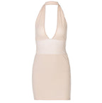 Miss | Jurk Dames Midi Backless - Gebreid