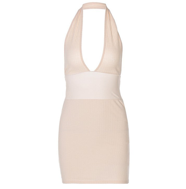 Miss | Jurk Dames Midi Backless - Gebreid