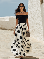 Miss | Jurk Dames Off-Shoulder Zomer - Katoen