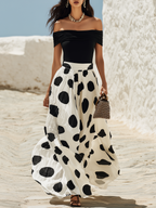 Miss | Jurk Dames Off-Shoulder Zomer - Katoen