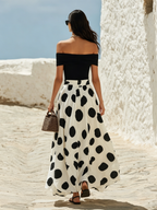 Miss | Jurk Dames Off-Shoulder Zomer - Katoen