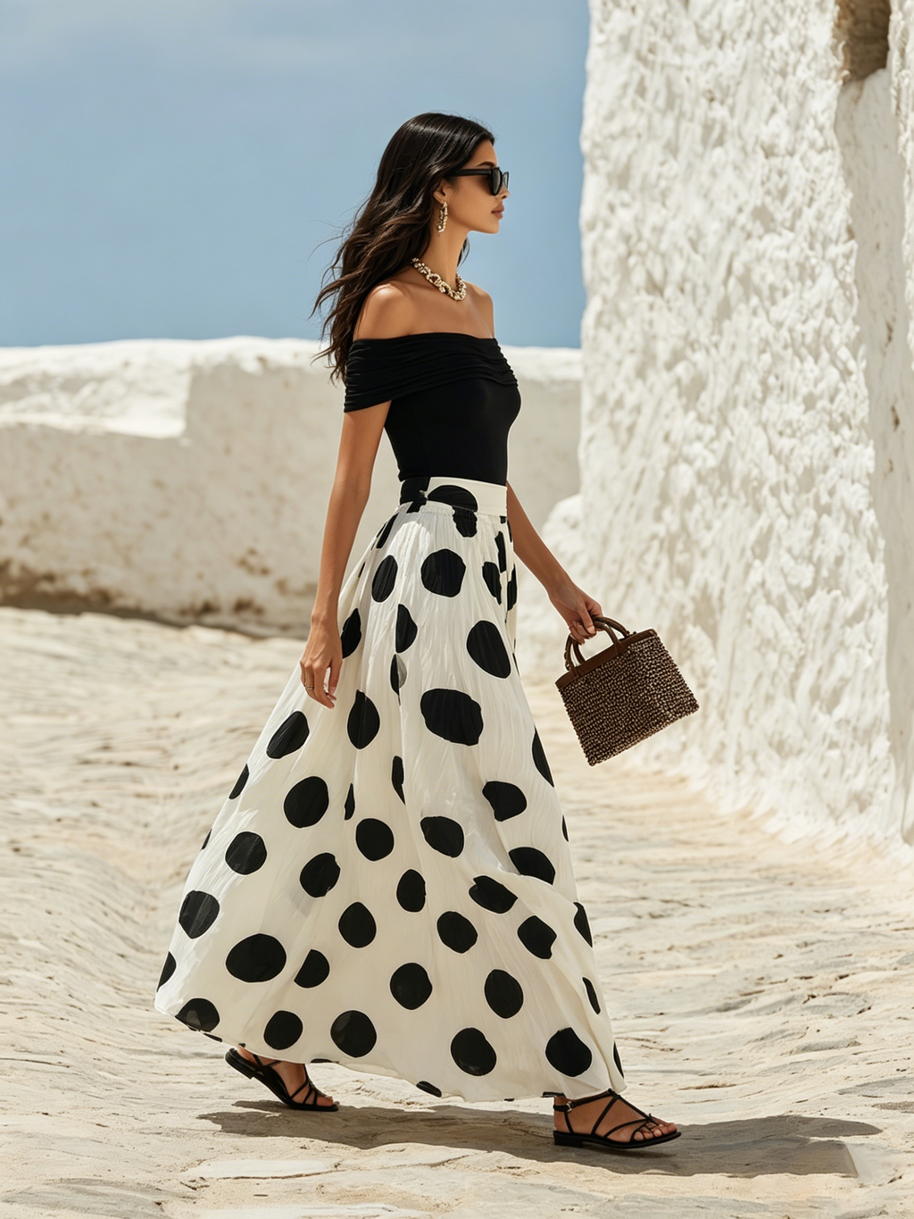 Miss | Jurk Dames Off-Shoulder Zomer - Katoen