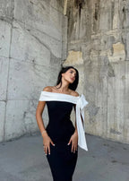 Colette | Off-Shoulder midi Jurk