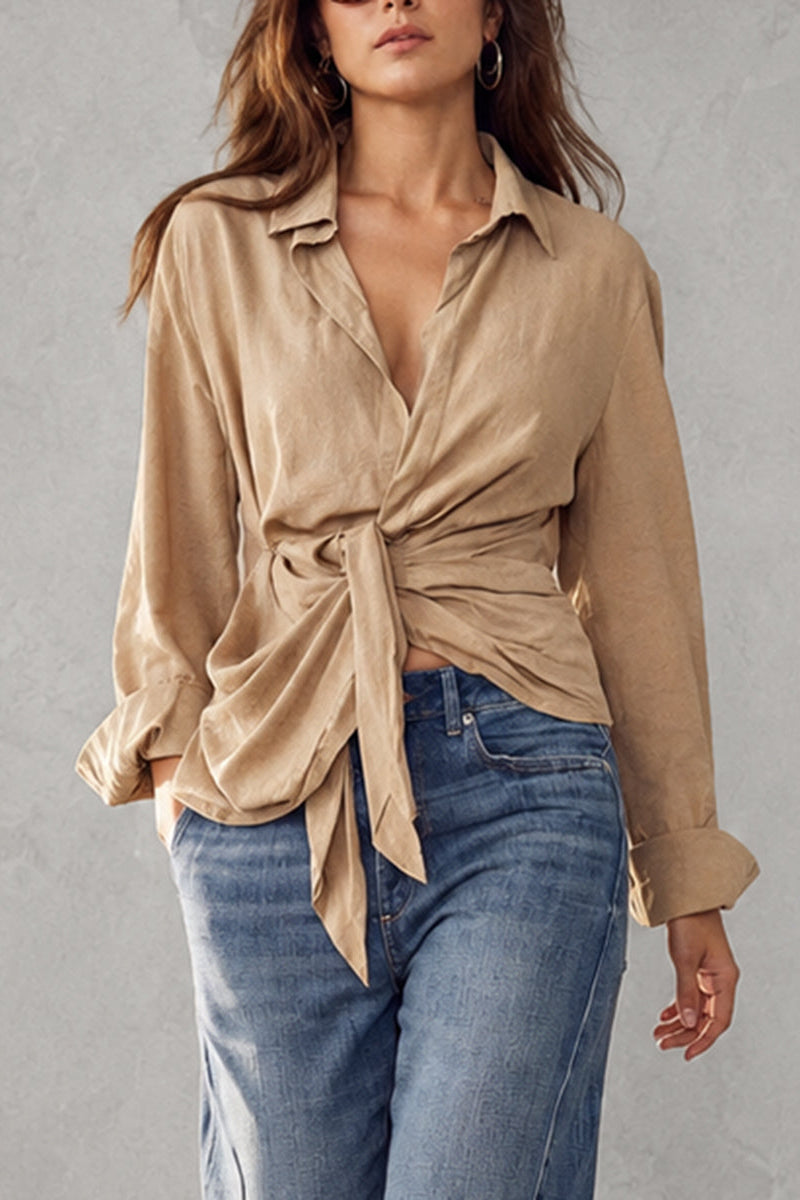 Sienna’s | Blouse Women Loose Fit Long Sleeves – Cotton Blend