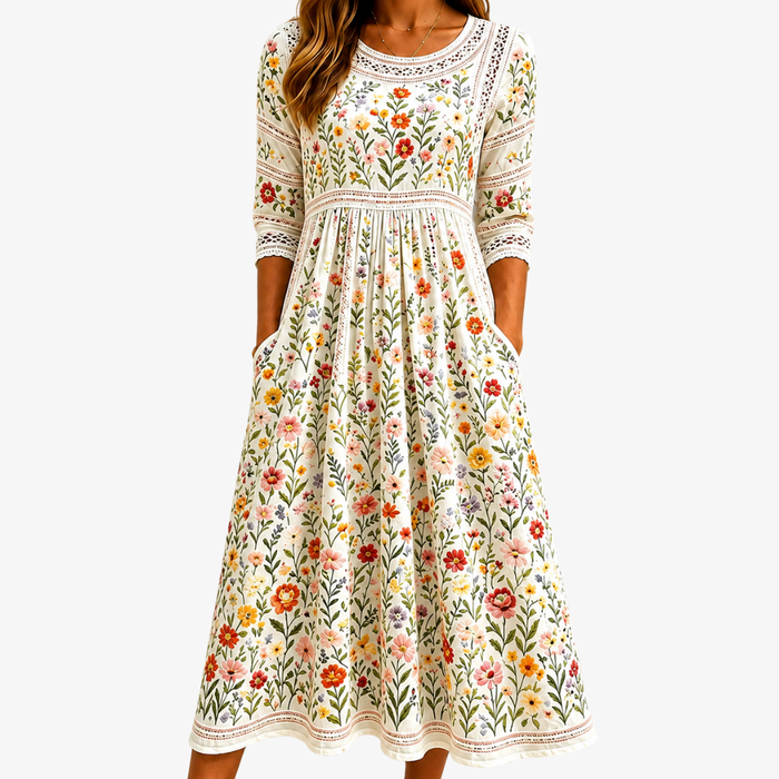 Alice | Wildflower Meadow Charm Midi Dress