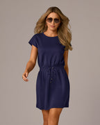 Miss | Jurk Dames Drop Shoulder Blouson - Gebreide Stof