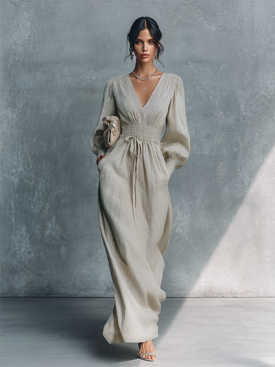 Miss | Jurk Dames Maxi Everyday - Linnen