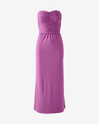 Miss | Jurk Dames Strapless Maxi Ruched - Gebreide Stof