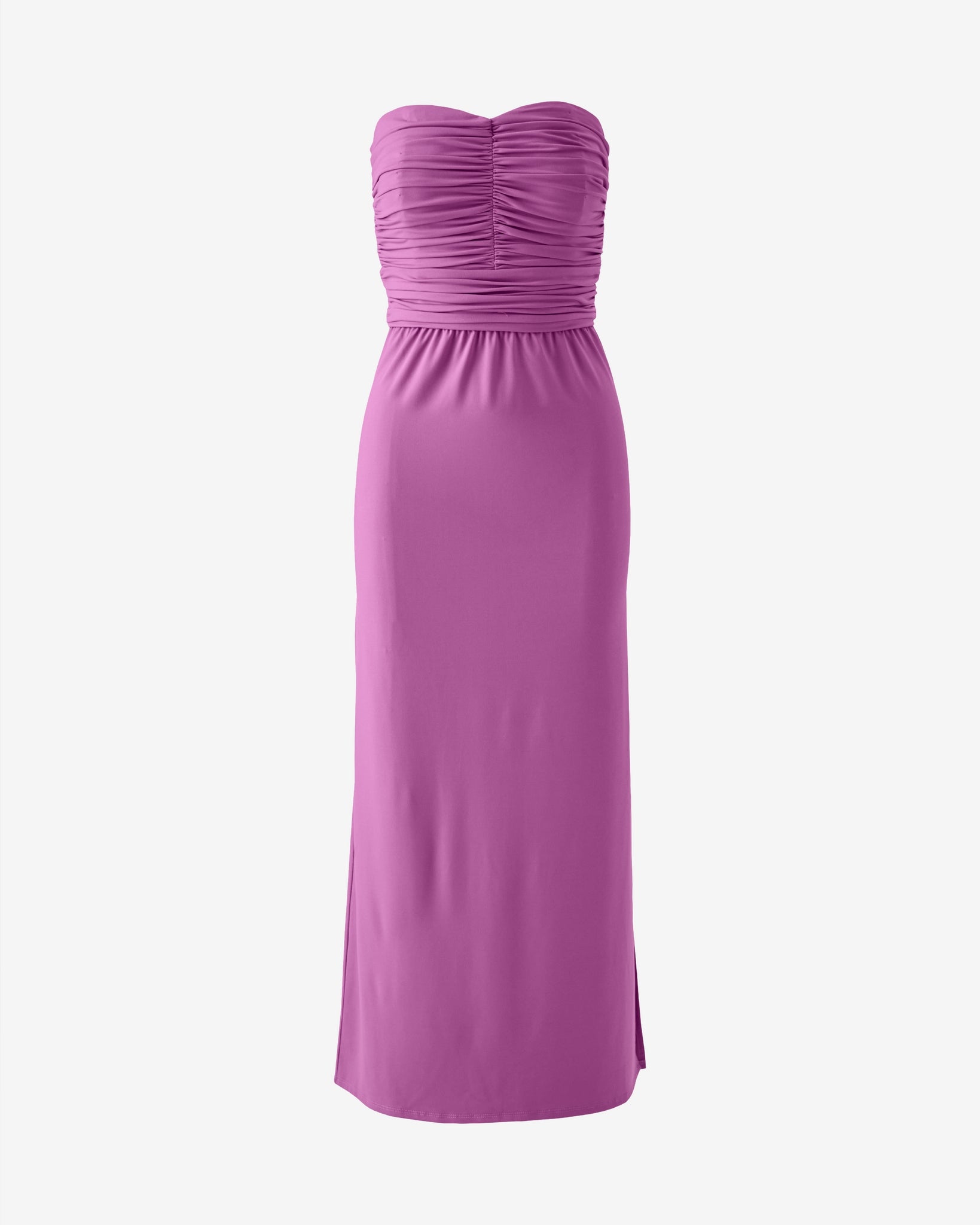 Miss | Jurk Dames Strapless Maxi Ruched - Gebreide Stof