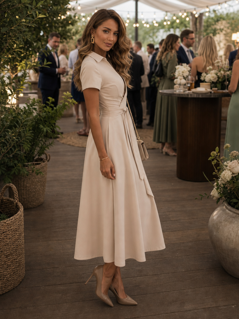 Miss | Jurk Dames Midi Casual - Katoen